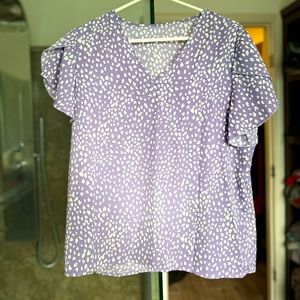 Large, flutter sleeve, professional blouse